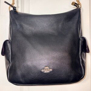 2021 COACH Pennie Shoulder Bag - Black Pebble Leather - Style 6152